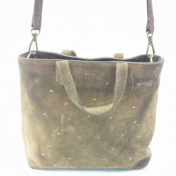 Madewell Suede Purse w metal studs and removable adjustable shoulder strap - Picture 5 of 15